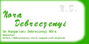 nora debreczenyi business card